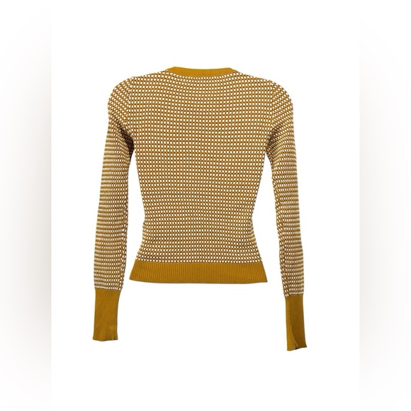 ZARA Knit, Sweater Textured Weave, XS, Yellow, Red, White - Picture 7 of 10